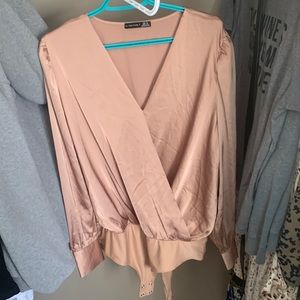 Womens bling sleeve bodysuit